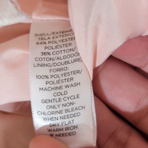 Ann Taylor Loft Pink Striped Lined Tweed Skirt Frayed Hem Zipper Women 2 - Picture 6 of 8